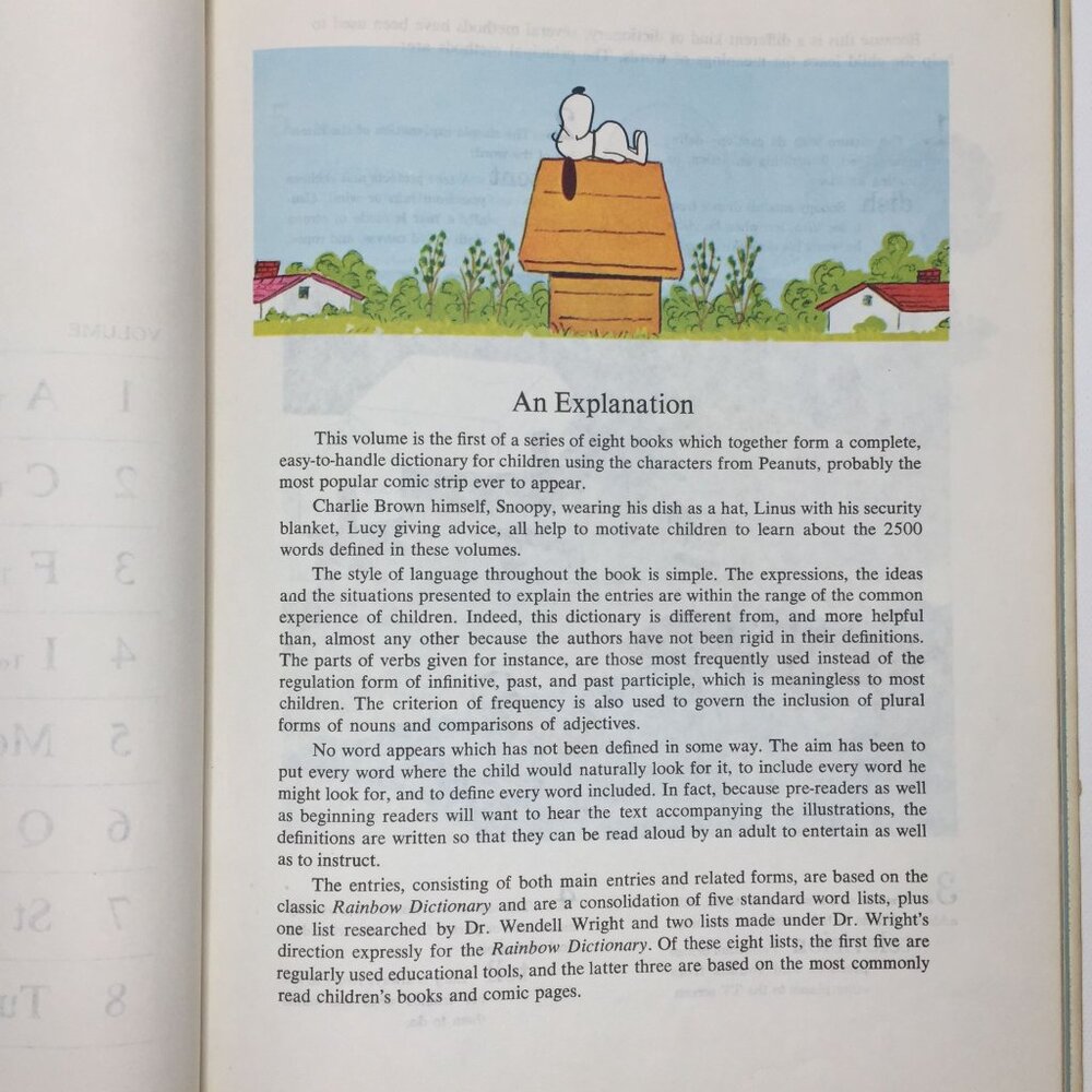 Vintage 1973 Peanuts The Charlie Brown Dictionary Incomplete Set Volumes 1-5 & 7 - Picture 4 of 16